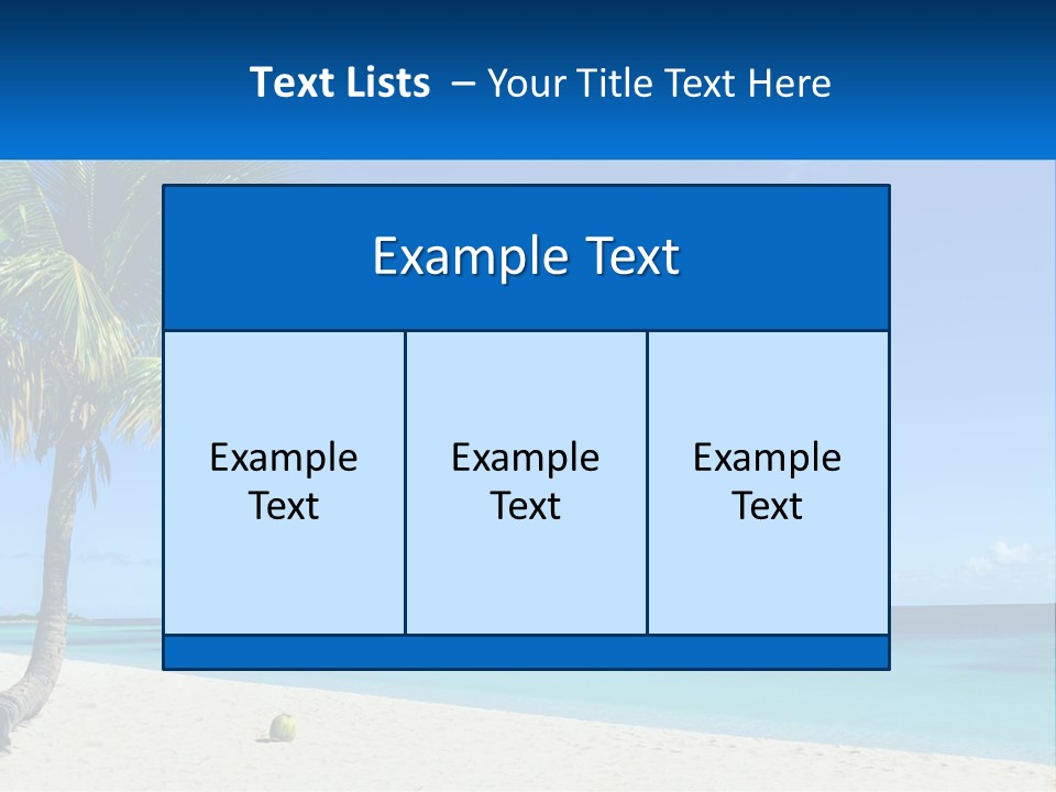 A Palm Tree Sitting On Top Of A Sandy Beach PowerPoint Template