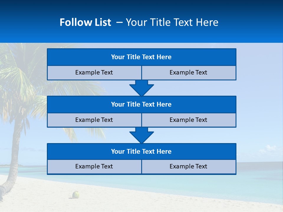 A Palm Tree Sitting On Top Of A Sandy Beach PowerPoint Template