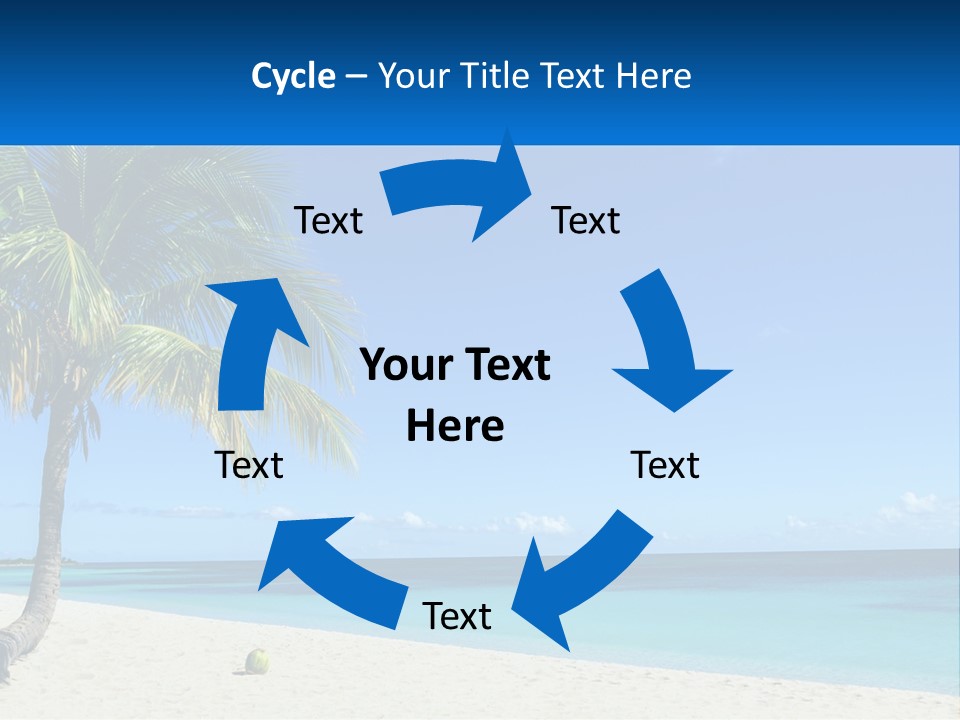 A Palm Tree Sitting On Top Of A Sandy Beach PowerPoint Template