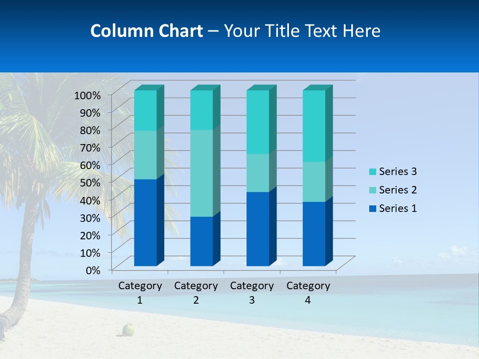A Palm Tree Sitting On Top Of A Sandy Beach PowerPoint Template