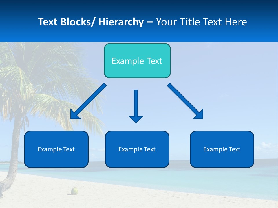 A Palm Tree Sitting On Top Of A Sandy Beach PowerPoint Template