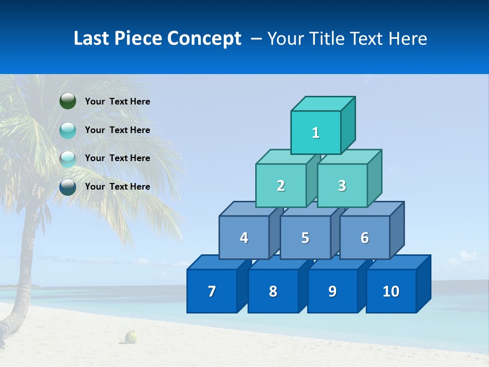 A Palm Tree Sitting On Top Of A Sandy Beach PowerPoint Template