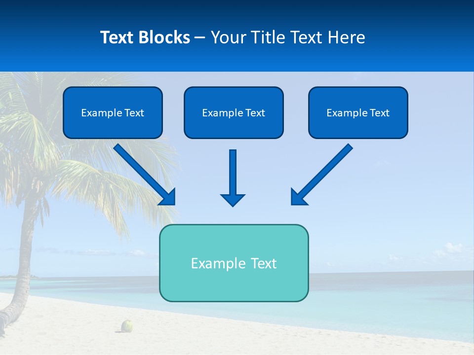 A Palm Tree Sitting On Top Of A Sandy Beach PowerPoint Template