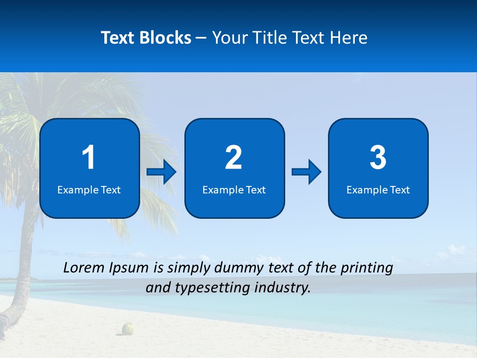 A Palm Tree Sitting On Top Of A Sandy Beach PowerPoint Template