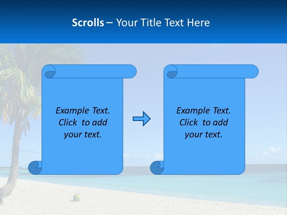 A Palm Tree Sitting On Top Of A Sandy Beach PowerPoint Template