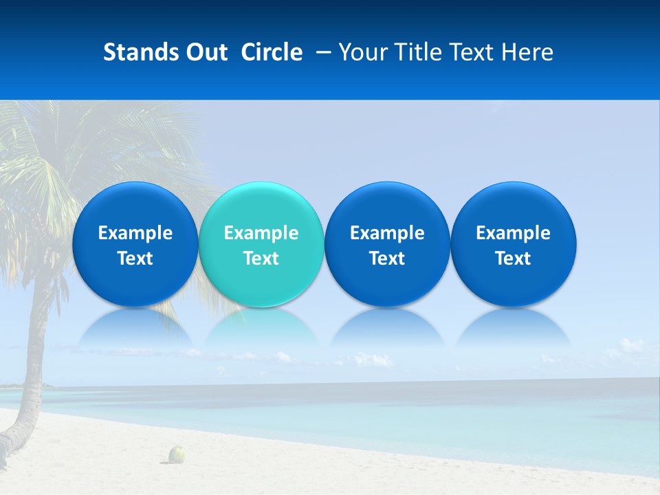A Palm Tree Sitting On Top Of A Sandy Beach PowerPoint Template