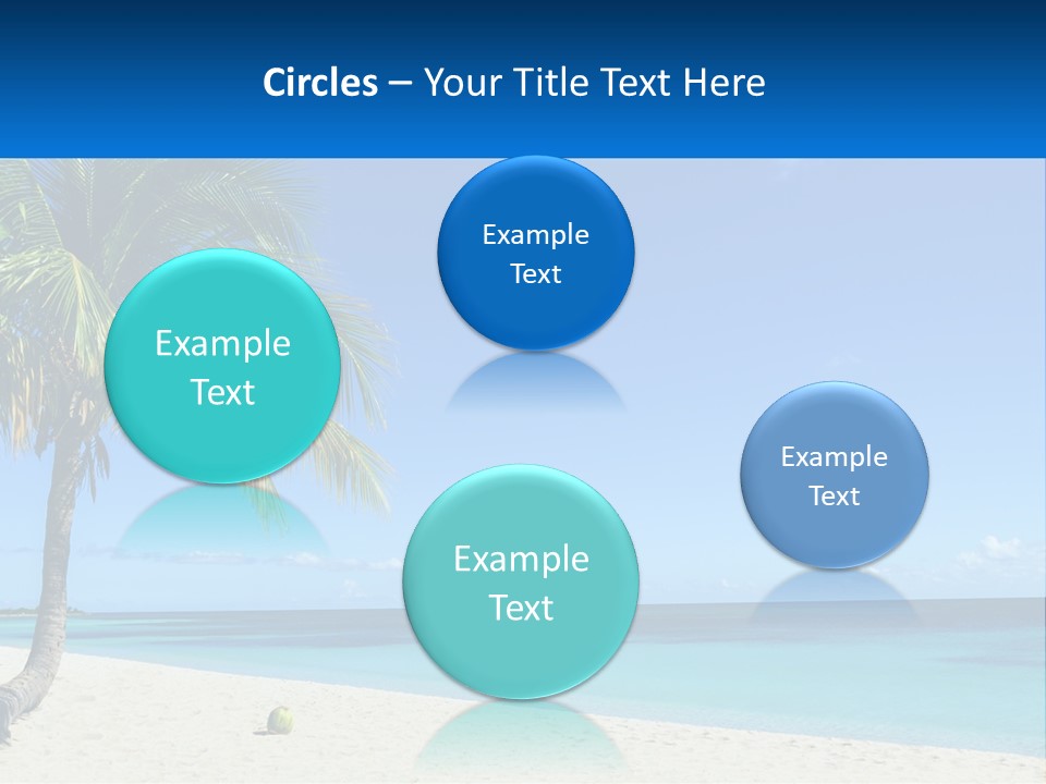 A Palm Tree Sitting On Top Of A Sandy Beach PowerPoint Template