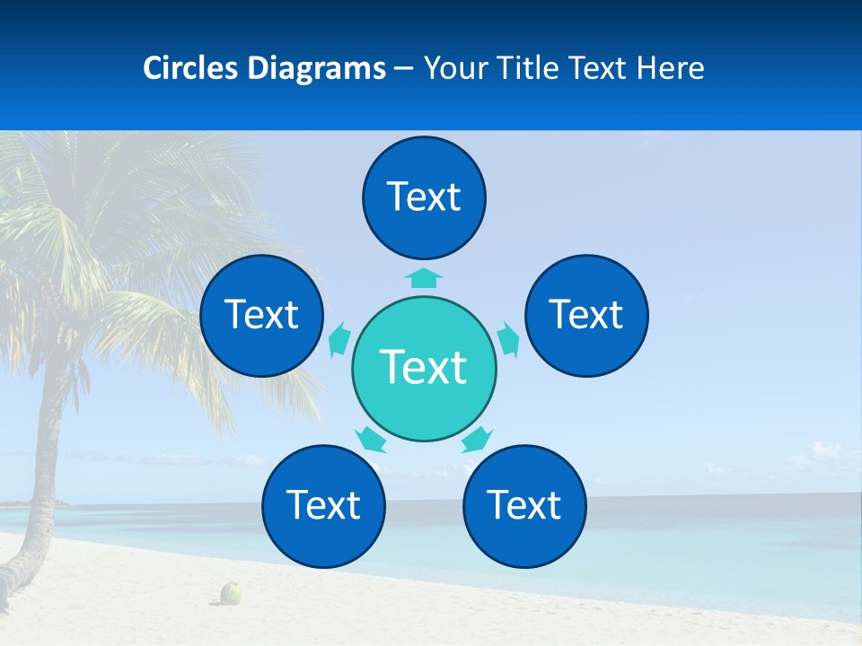 A Palm Tree Sitting On Top Of A Sandy Beach PowerPoint Template