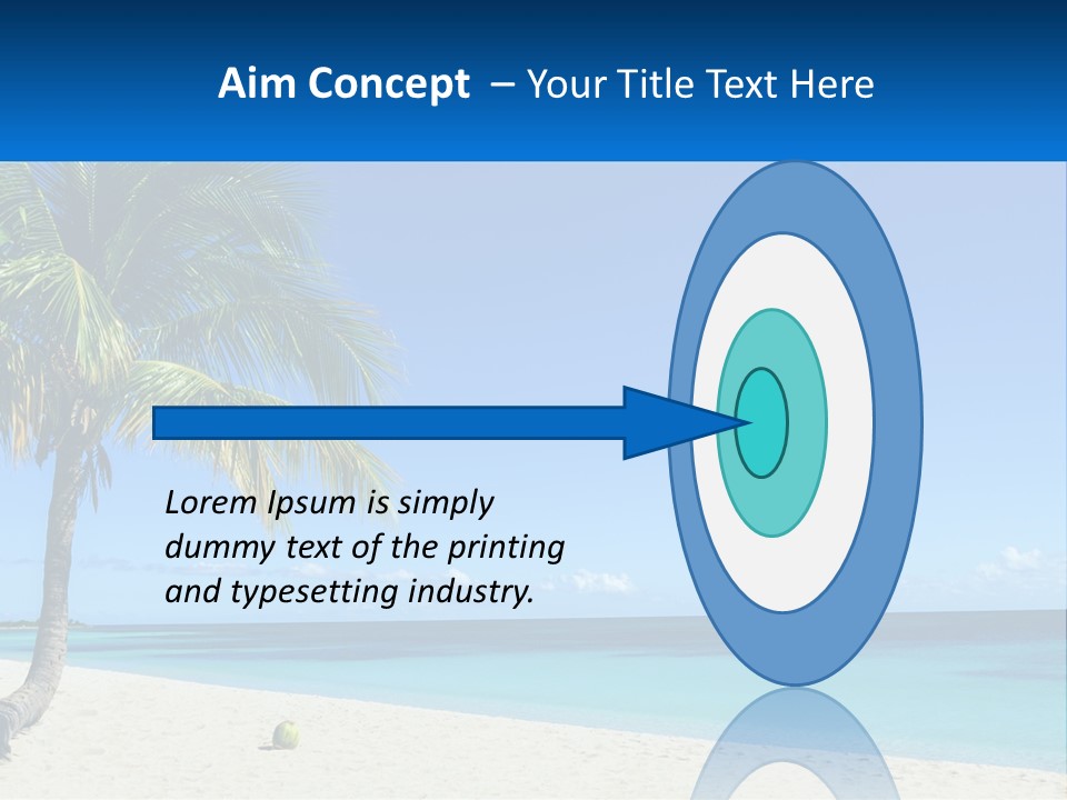 A Palm Tree Sitting On Top Of A Sandy Beach PowerPoint Template