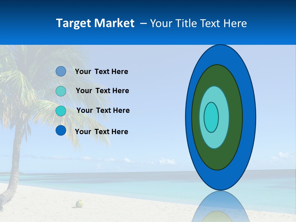 A Palm Tree Sitting On Top Of A Sandy Beach PowerPoint Template