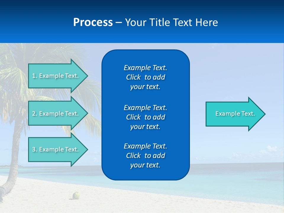 A Palm Tree Sitting On Top Of A Sandy Beach PowerPoint Template