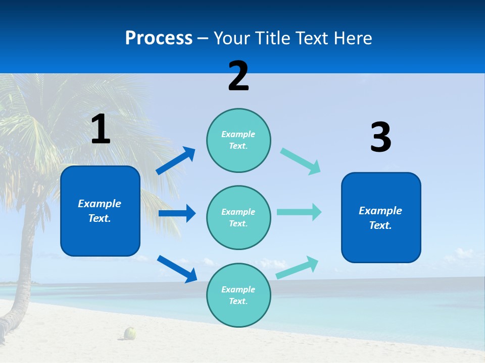 A Palm Tree Sitting On Top Of A Sandy Beach PowerPoint Template