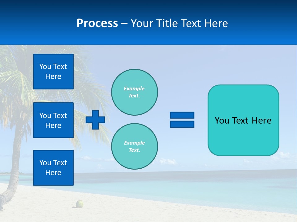 A Palm Tree Sitting On Top Of A Sandy Beach PowerPoint Template