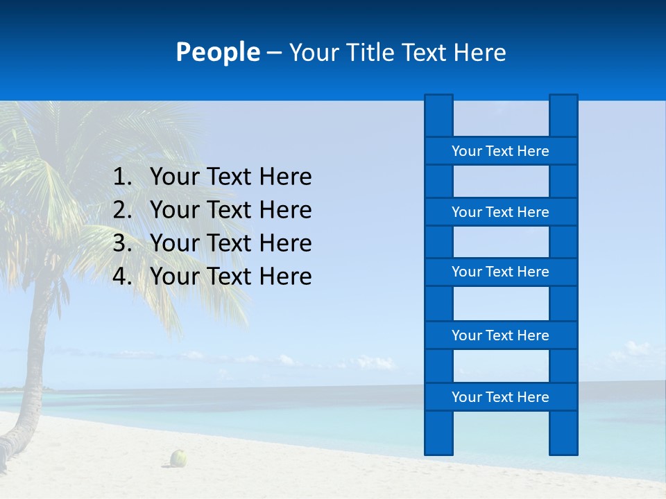 A Palm Tree Sitting On Top Of A Sandy Beach PowerPoint Template