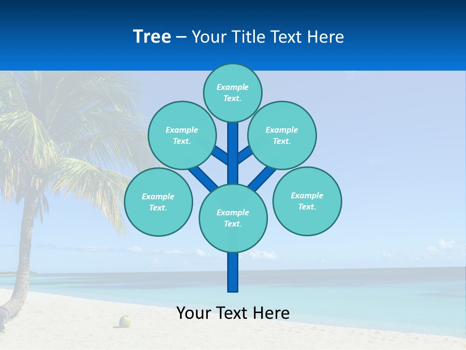 A Palm Tree Sitting On Top Of A Sandy Beach PowerPoint Template