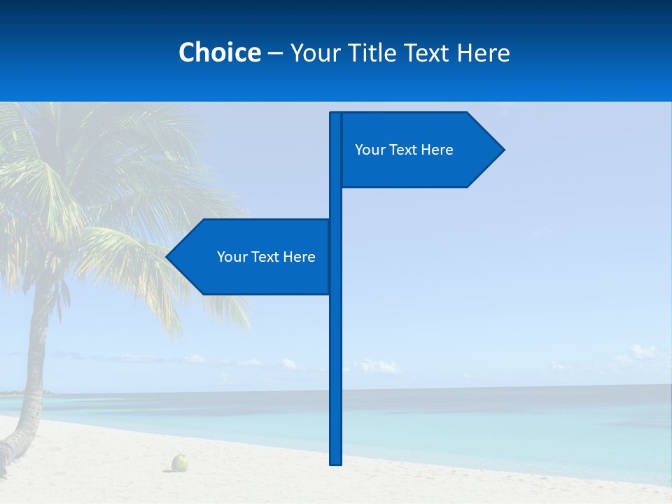 A Palm Tree Sitting On Top Of A Sandy Beach PowerPoint Template