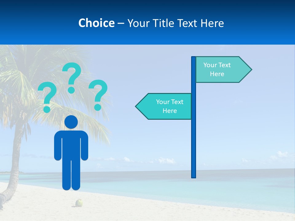 A Palm Tree Sitting On Top Of A Sandy Beach PowerPoint Template