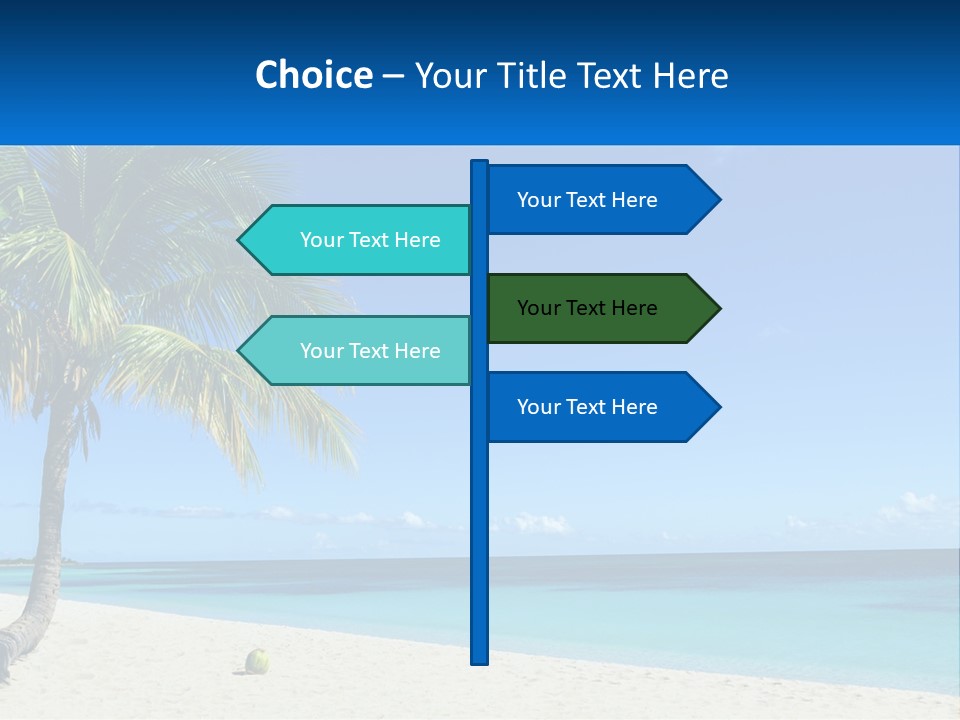 A Palm Tree Sitting On Top Of A Sandy Beach PowerPoint Template