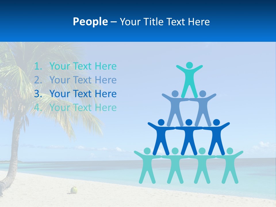 A Palm Tree Sitting On Top Of A Sandy Beach PowerPoint Template