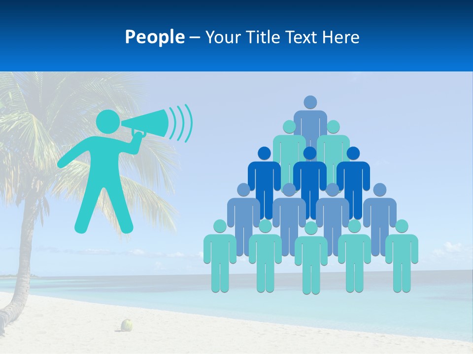 A Palm Tree Sitting On Top Of A Sandy Beach PowerPoint Template