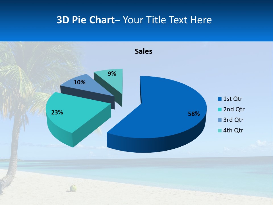 A Palm Tree Sitting On Top Of A Sandy Beach PowerPoint Template
