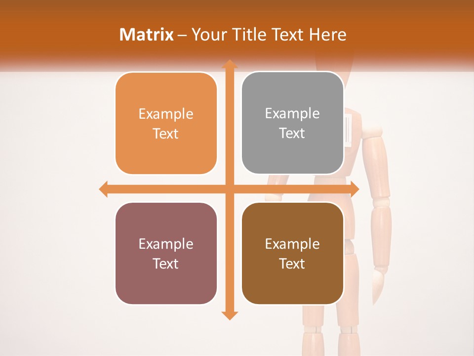 A Wooden Mannequin With A Barcode On It PowerPoint Template