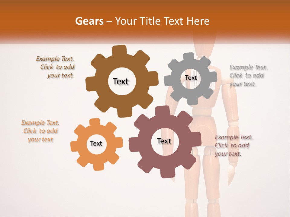 A Wooden Mannequin With A Barcode On It PowerPoint Template