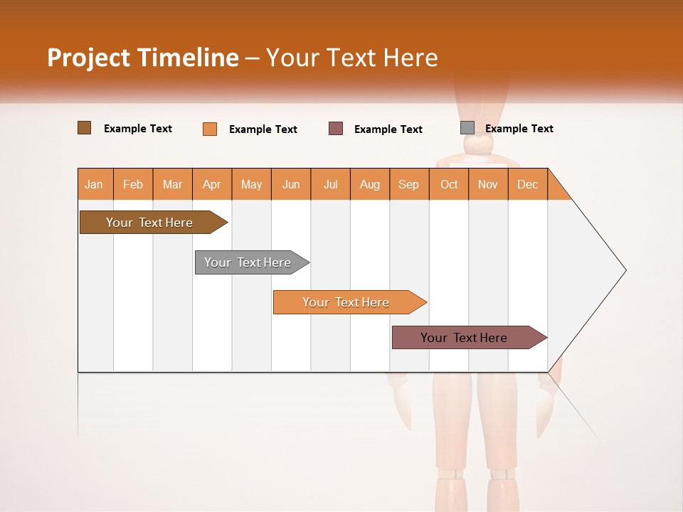 A Wooden Mannequin With A Barcode On It PowerPoint Template