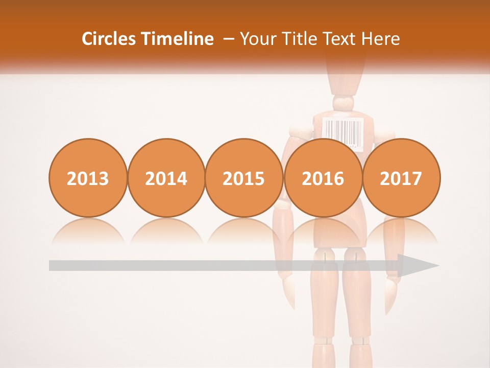 A Wooden Mannequin With A Barcode On It PowerPoint Template