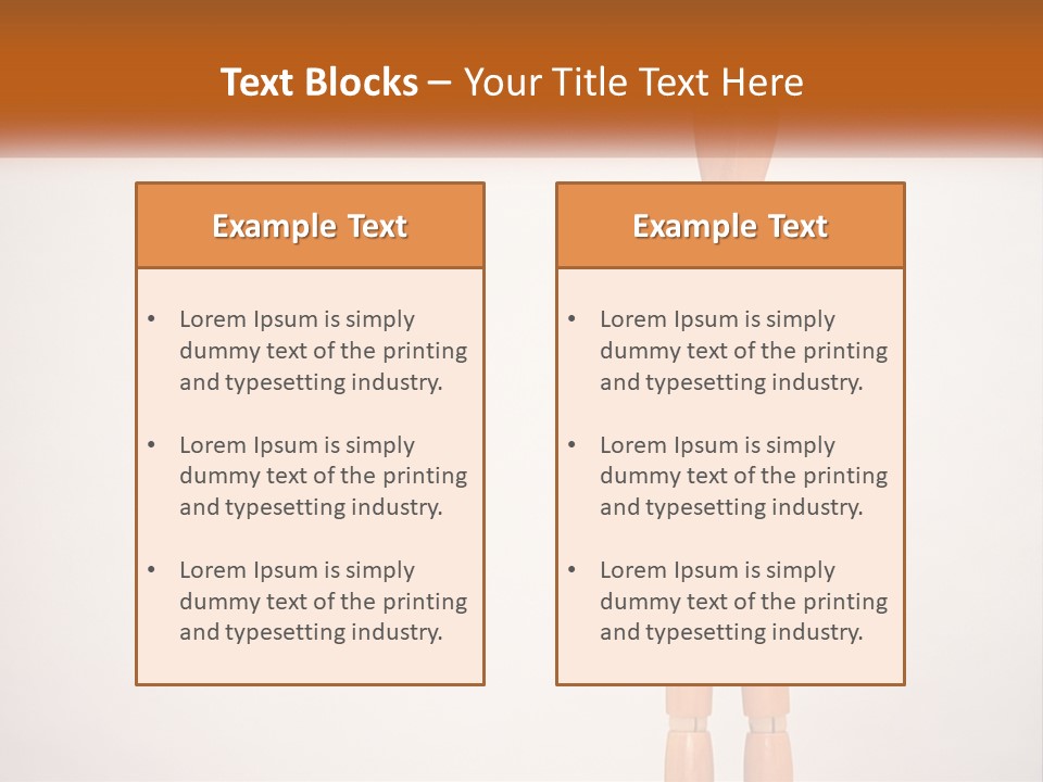 A Wooden Mannequin With A Barcode On It PowerPoint Template
