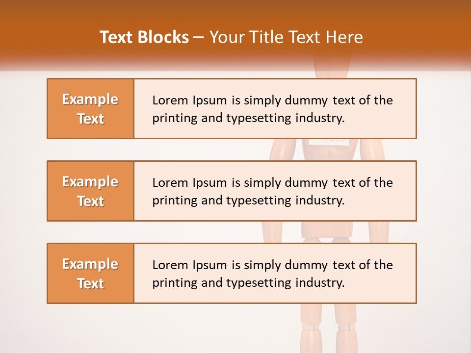 A Wooden Mannequin With A Barcode On It PowerPoint Template