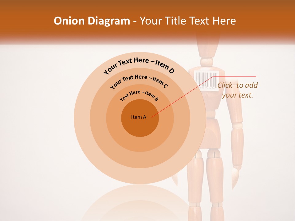 A Wooden Mannequin With A Barcode On It PowerPoint Template