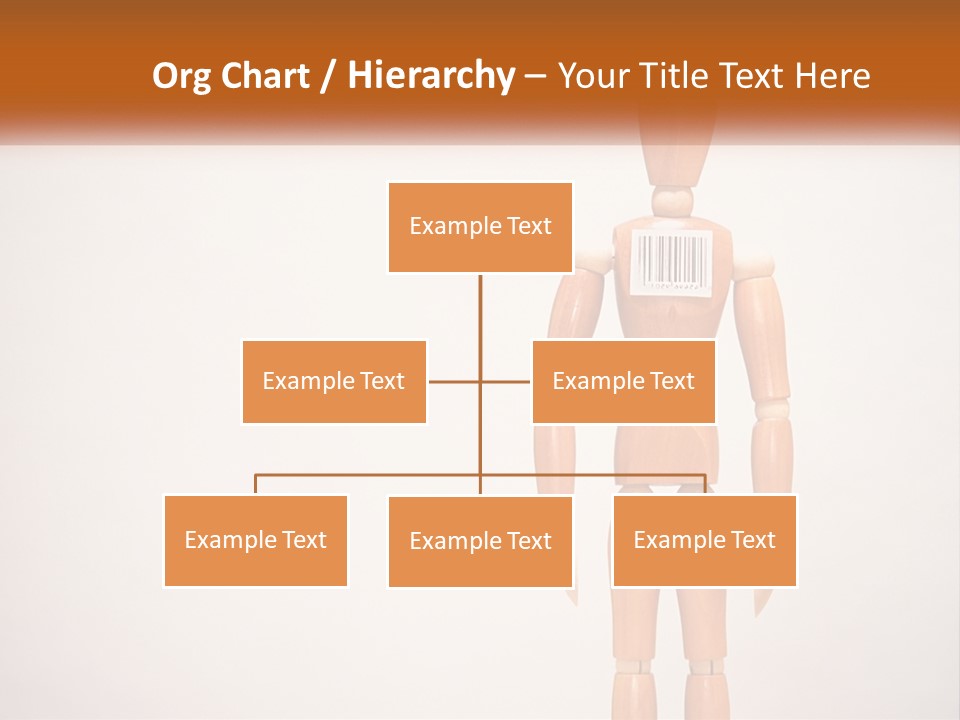 A Wooden Mannequin With A Barcode On It PowerPoint Template