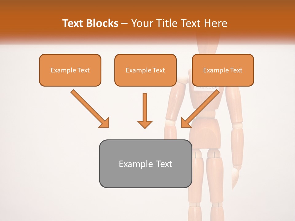 A Wooden Mannequin With A Barcode On It PowerPoint Template