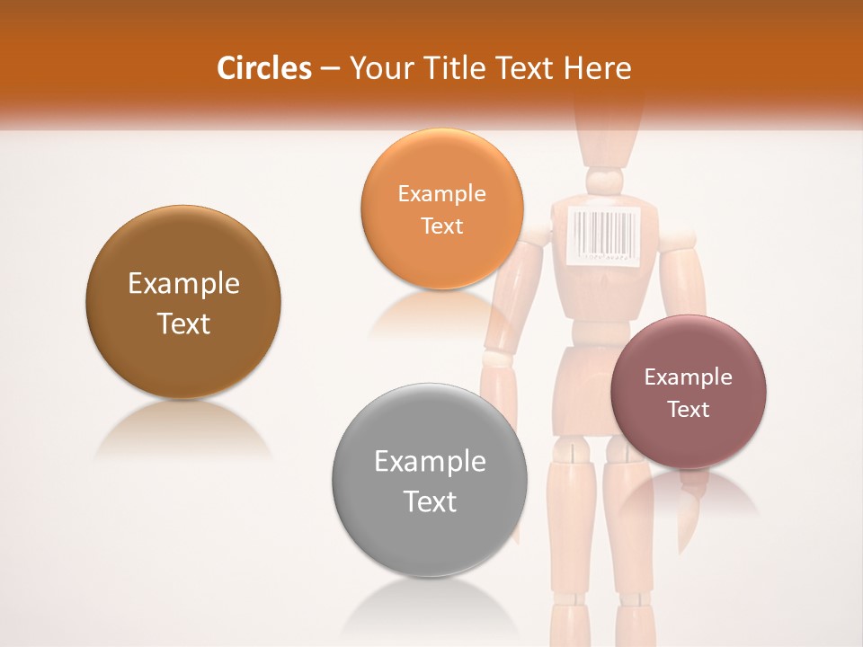 A Wooden Mannequin With A Barcode On It PowerPoint Template