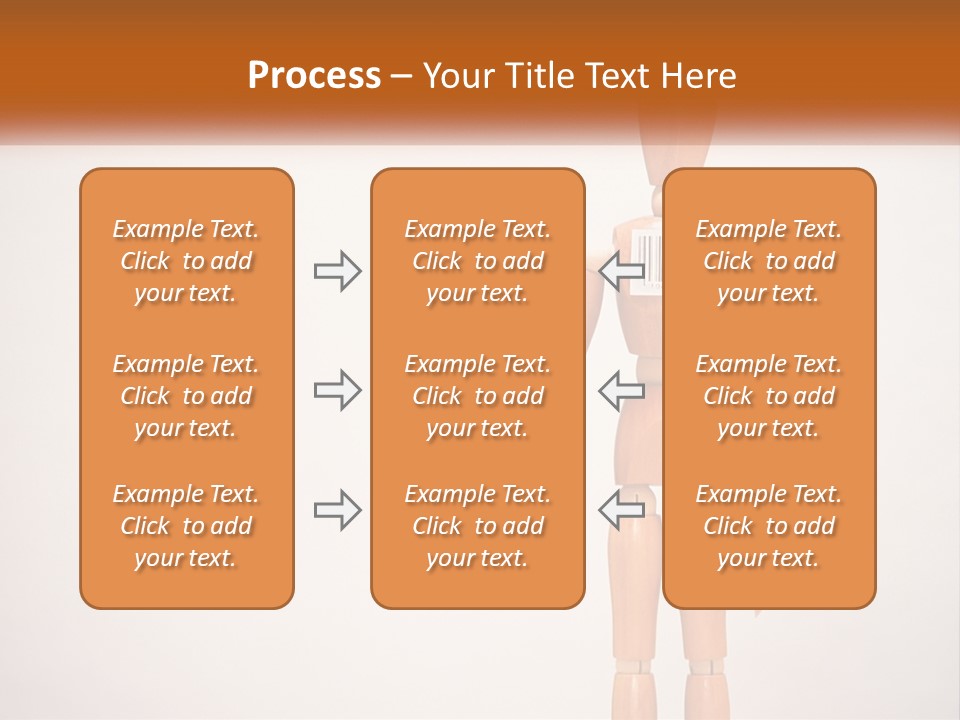 A Wooden Mannequin With A Barcode On It PowerPoint Template