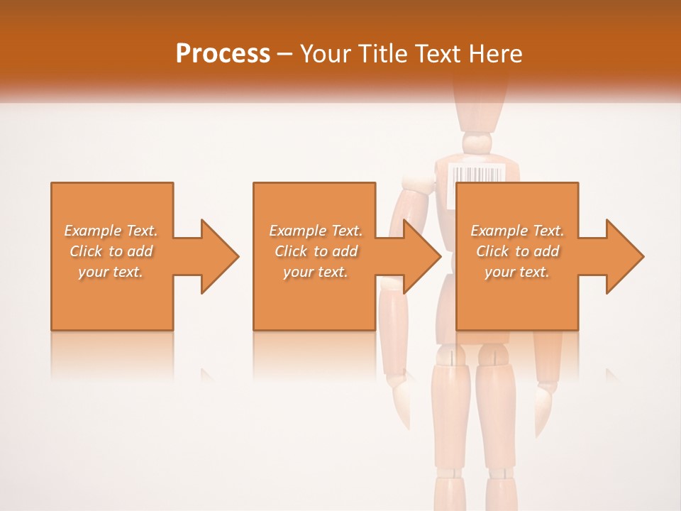 A Wooden Mannequin With A Barcode On It PowerPoint Template