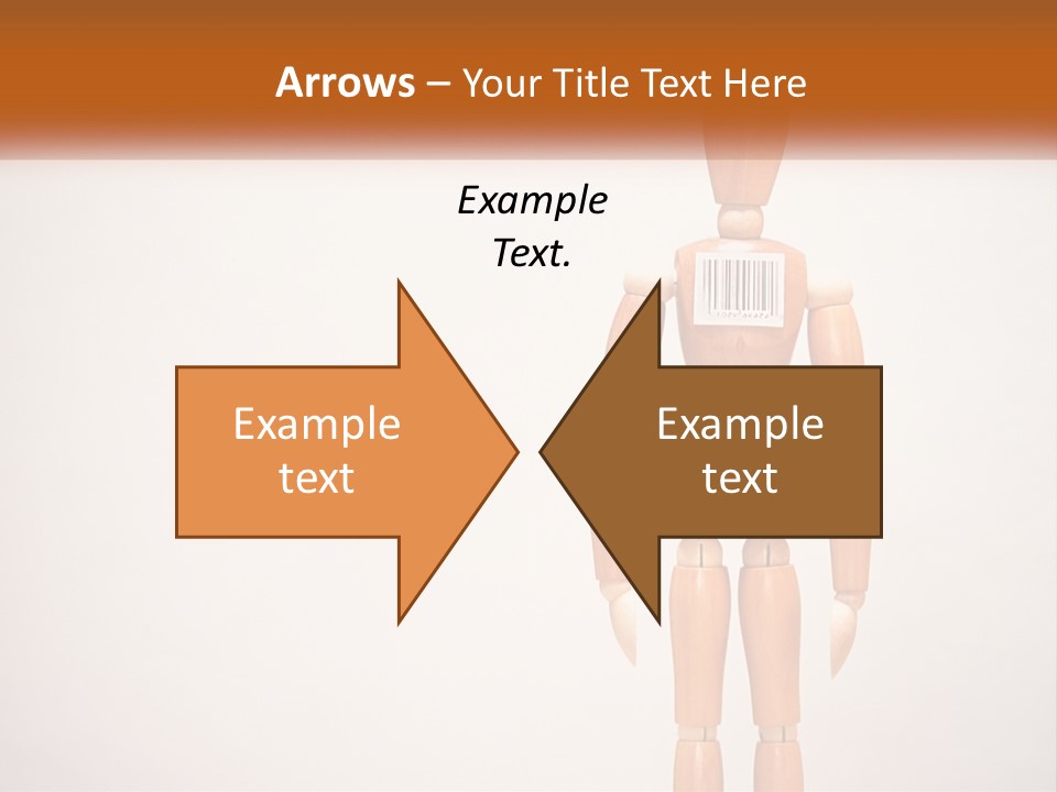 A Wooden Mannequin With A Barcode On It PowerPoint Template