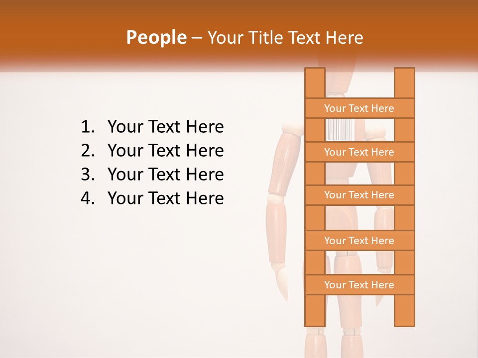 A Wooden Mannequin With A Barcode On It PowerPoint Template