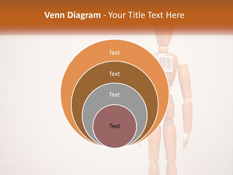 A Wooden Mannequin With A Barcode On It PowerPoint Template