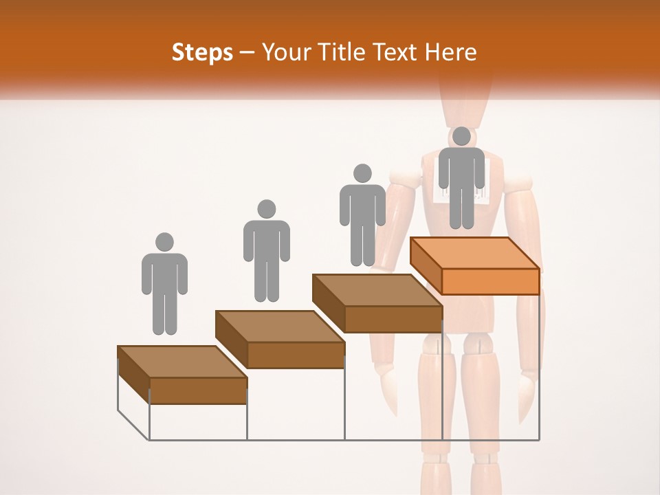 A Wooden Mannequin With A Barcode On It PowerPoint Template