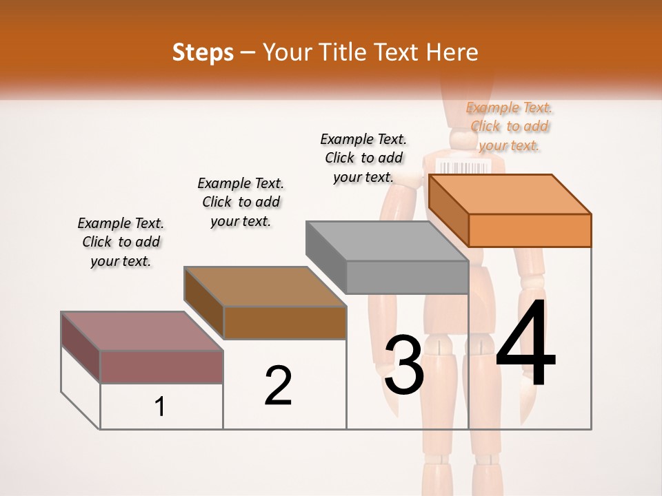 A Wooden Mannequin With A Barcode On It PowerPoint Template
