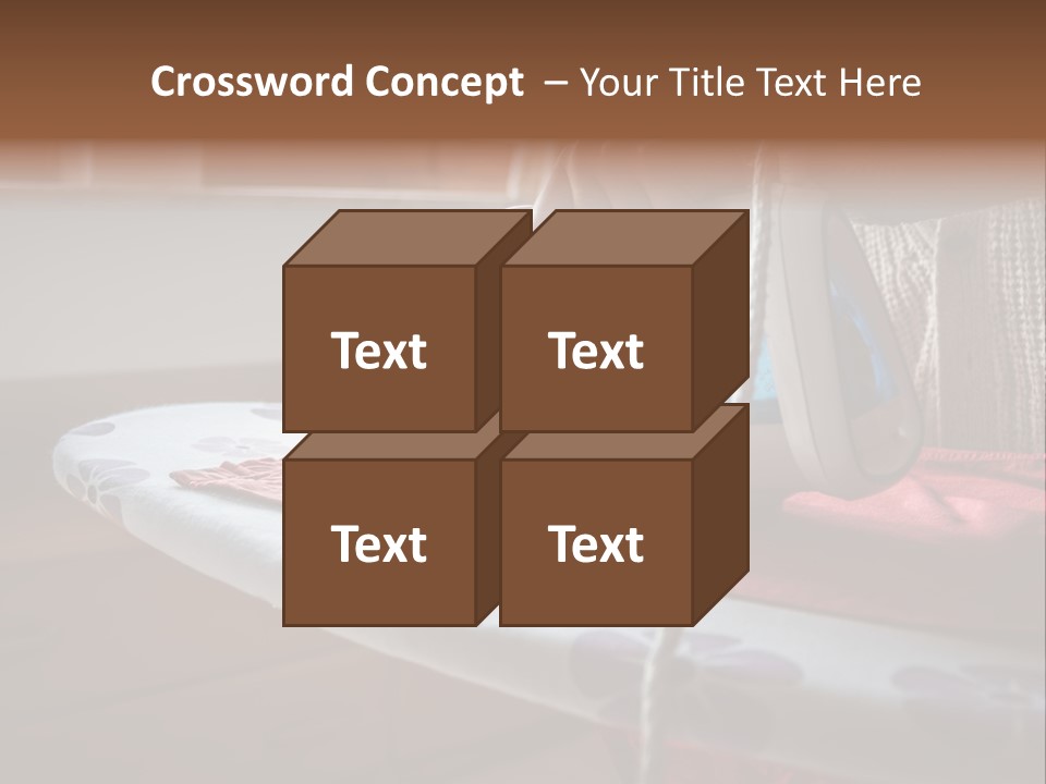 A Woman Ironing A Red And White Iron On A Ironing Board PowerPoint Template