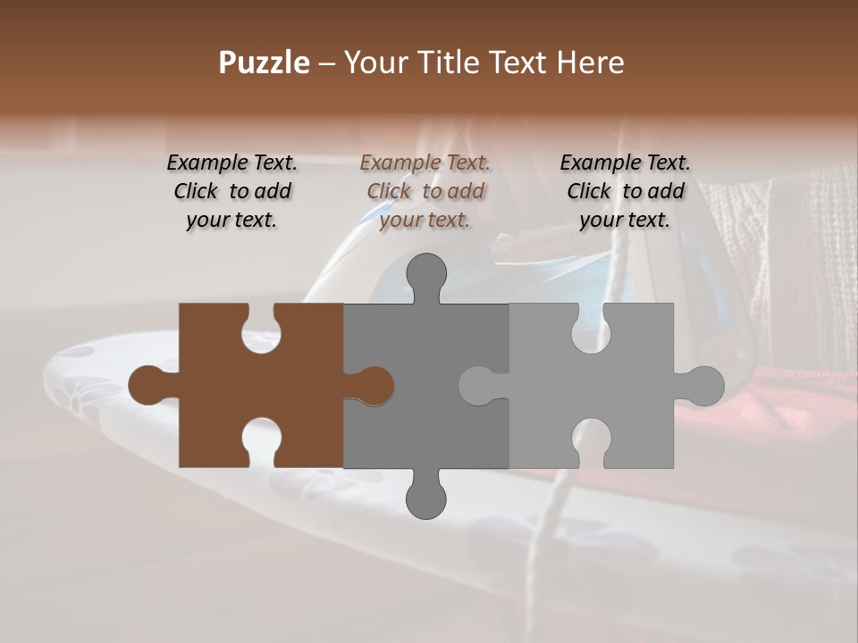 A Woman Ironing A Red And White Iron On A Ironing Board PowerPoint Template