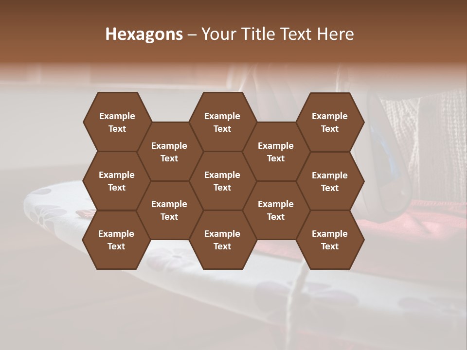 A Woman Ironing A Red And White Iron On A Ironing Board PowerPoint Template