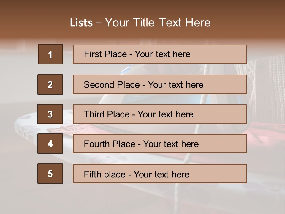 A Woman Ironing A Red And White Iron On A Ironing Board PowerPoint Template