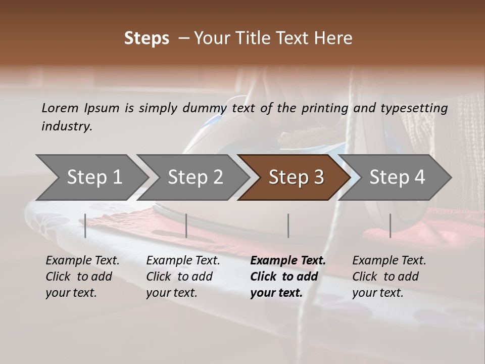 A Woman Ironing A Red And White Iron On A Ironing Board PowerPoint Template