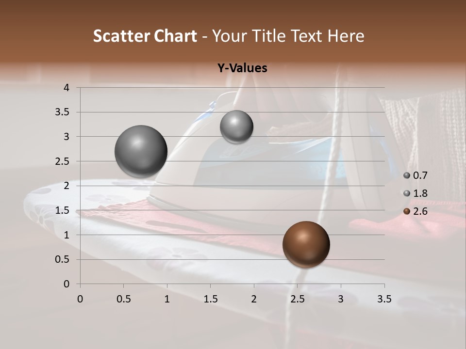 A Woman Ironing A Red And White Iron On A Ironing Board PowerPoint Template