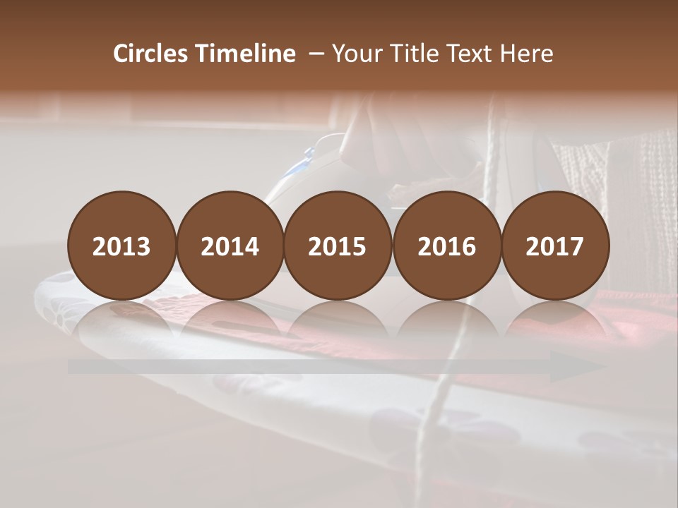 A Woman Ironing A Red And White Iron On A Ironing Board PowerPoint Template