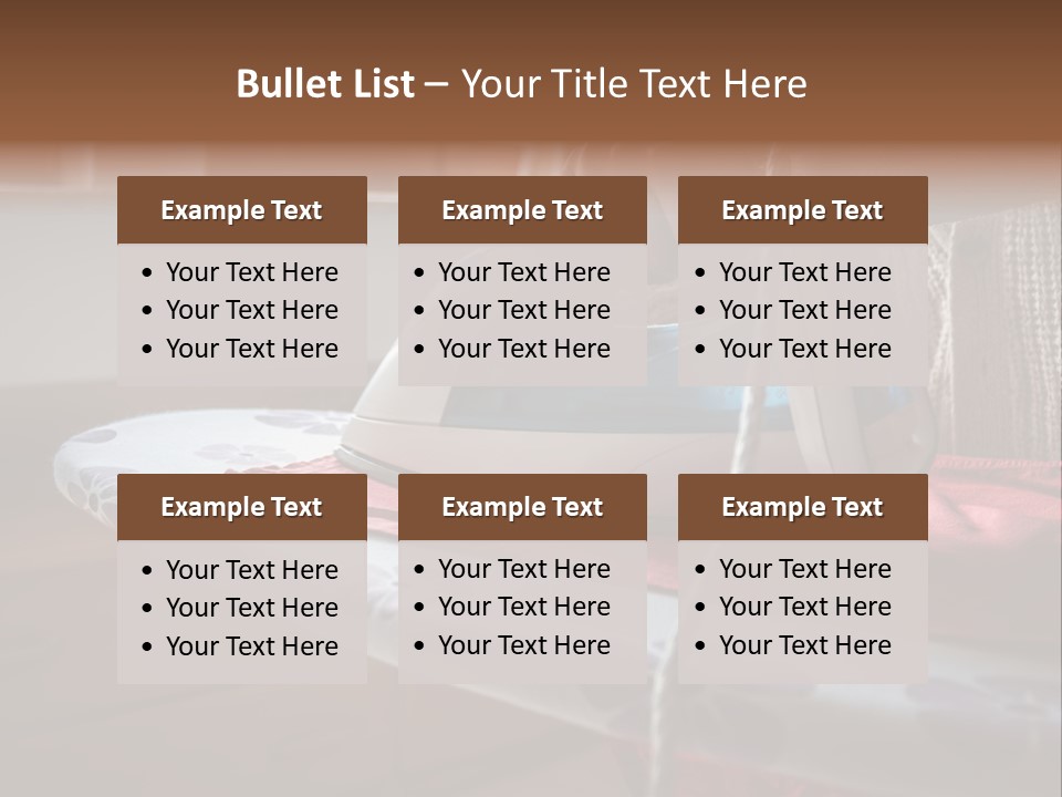 A Woman Ironing A Red And White Iron On A Ironing Board PowerPoint Template